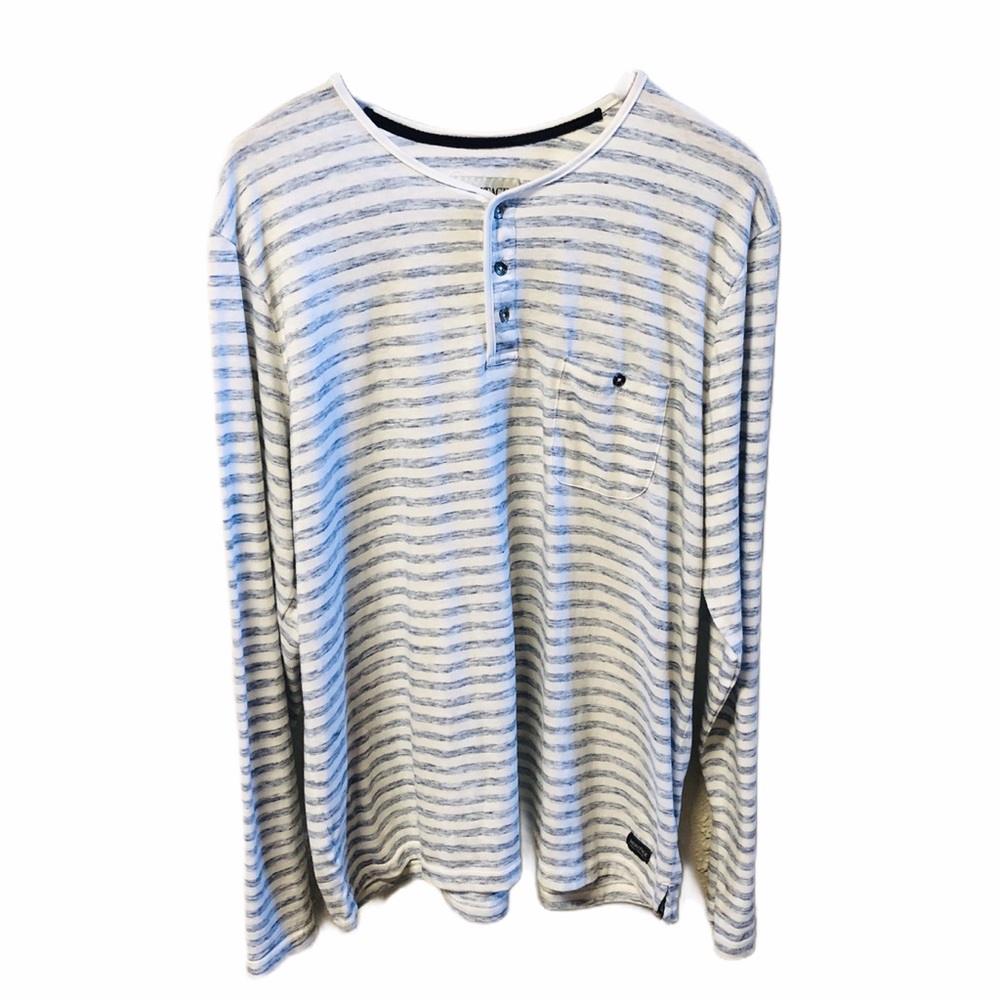 Stitch Fix Heritage Three Button Striped Tee XL